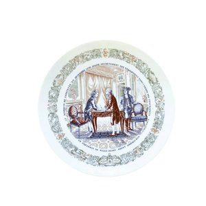 D'ARCEAU LIMOGES Secret Contract Lafayette Legacy Revolutionary War Scenes Plate